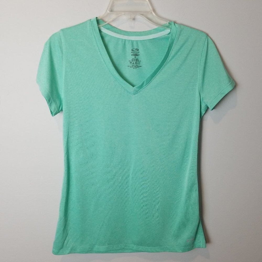 C9 by Champion DUO Dry v-neck green shirt Medium